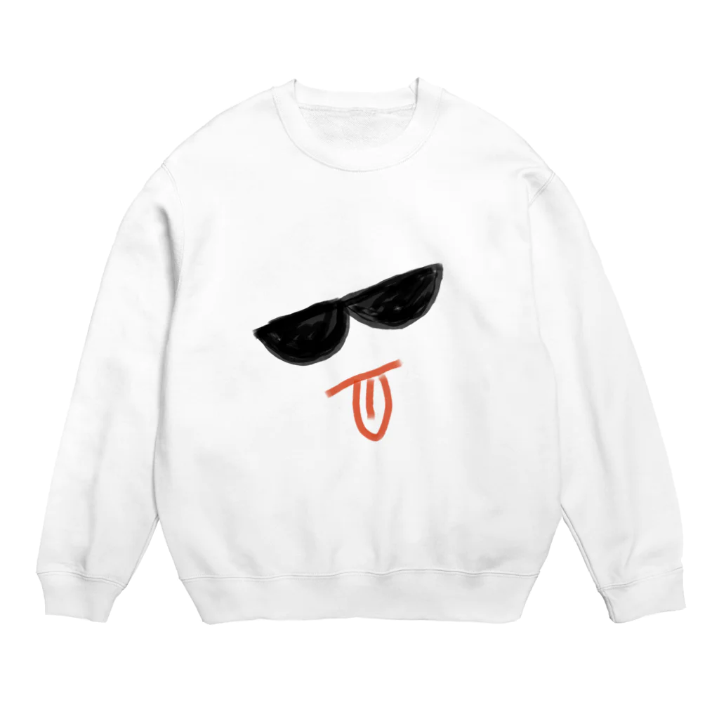 アゲハ蝶のグラサンおじさん Crew Neck Sweatshirt