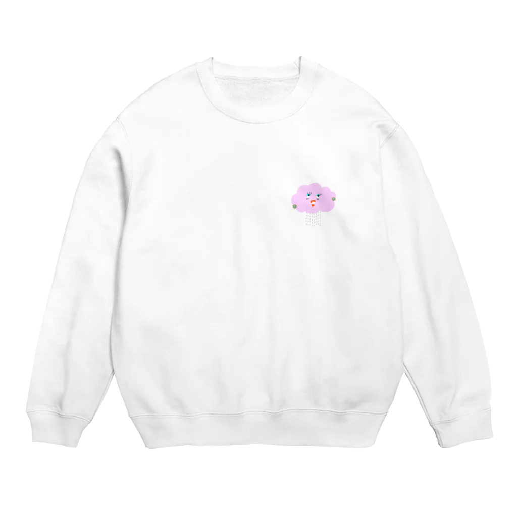 月曜日に乾杯の雨雲マダム Crew Neck Sweatshirt