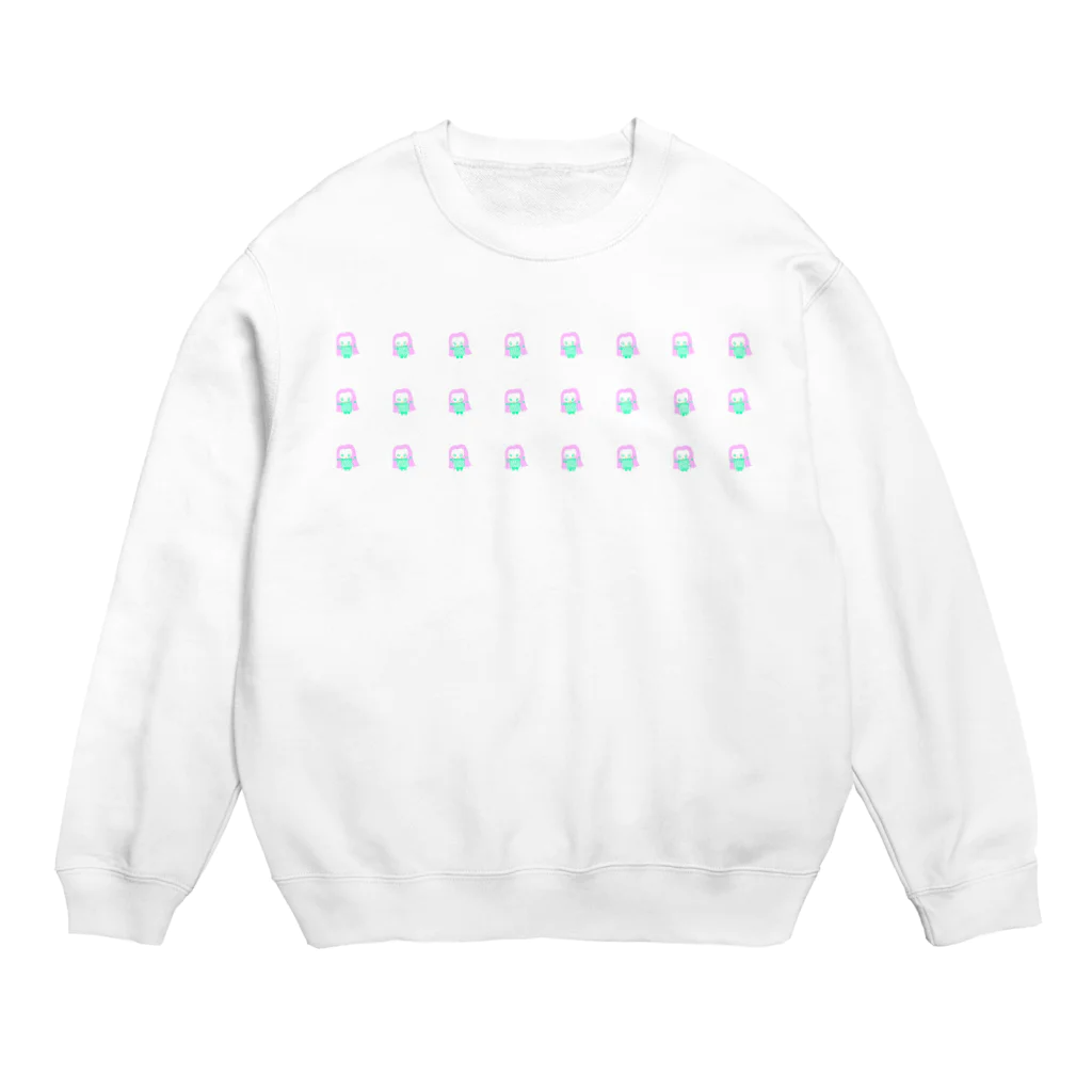 【妖怪高校】妖怪学園高等部 公式のあまびえちゃんの疫病退散グッズ Crew Neck Sweatshirt