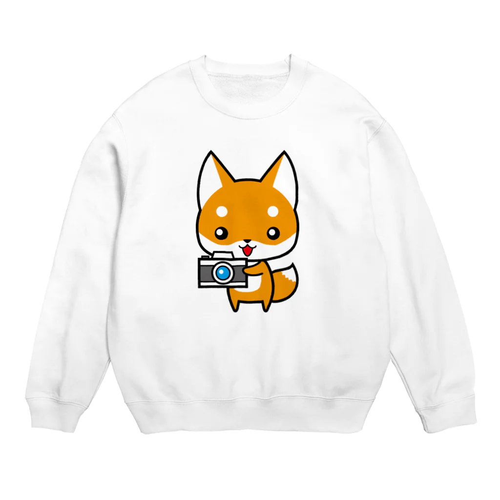 hide55のコンちゃん Crew Neck Sweatshirt