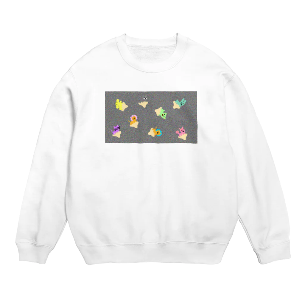 クアッカワラビーくんの日常＆あしゆびふれんず公式グッズのゆるあしゆびふれんずノイズ Crew Neck Sweatshirt