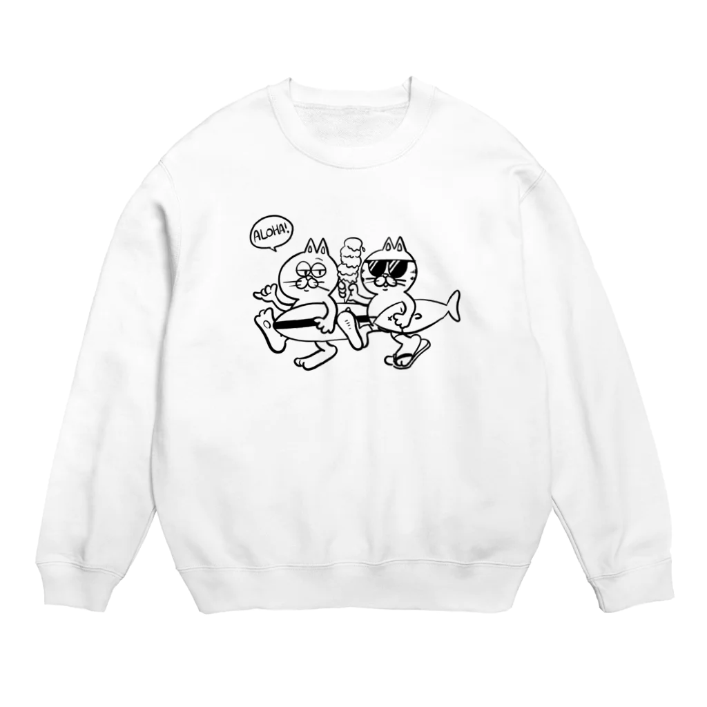 じゅんこママの店のAloha cat Crew Neck Sweatshirt