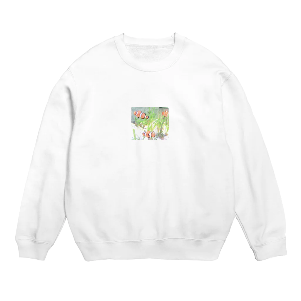 スキー場のゆきのカクレクマノミちゃん Crew Neck Sweatshirt