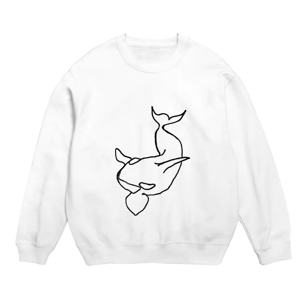 okiue_の海のギャングのシンプルなシャチさん Crew Neck Sweatshirt