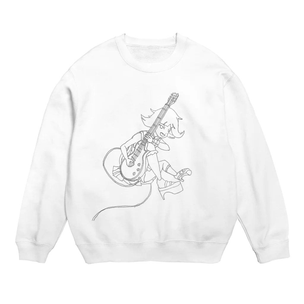 可愛い女の子職人vent4444のバンドガール Crew Neck Sweatshirt