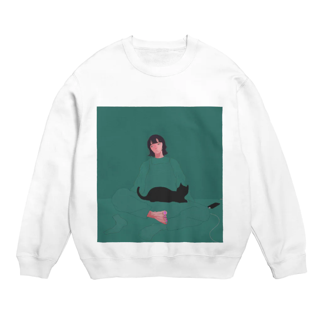 べつんのグリーンさん Crew Neck Sweatshirt