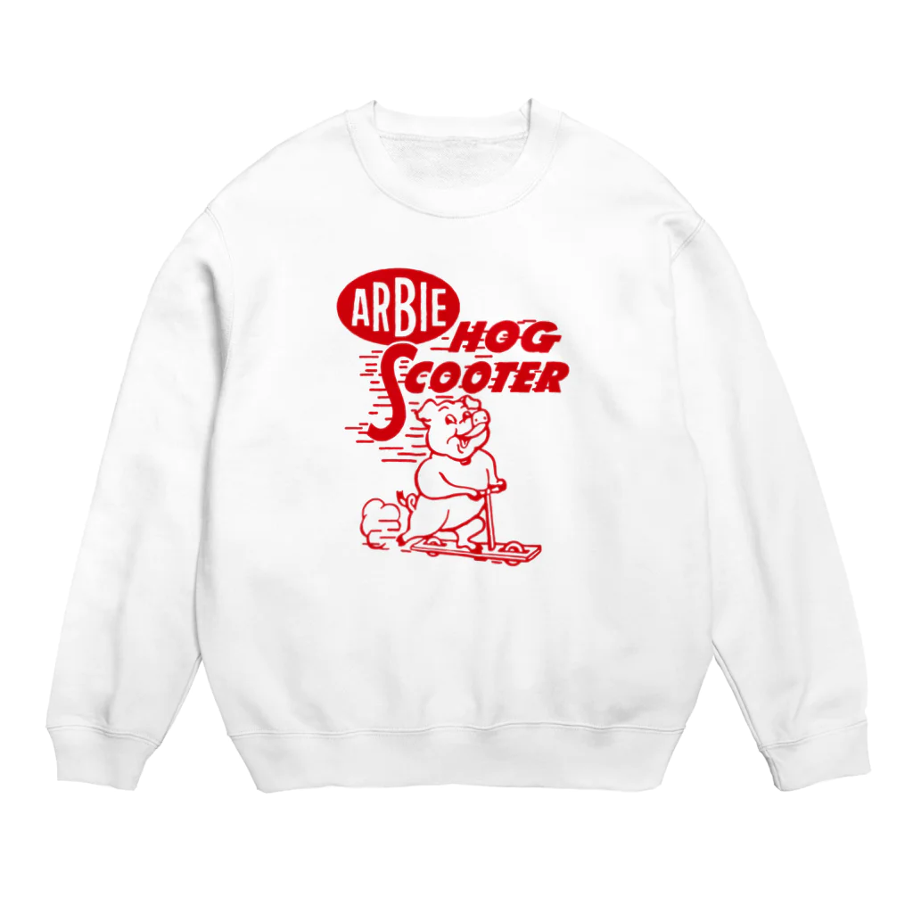 Bunny Robber GRPCのArbie Scooter Feeds_RED Crew Neck Sweatshirt