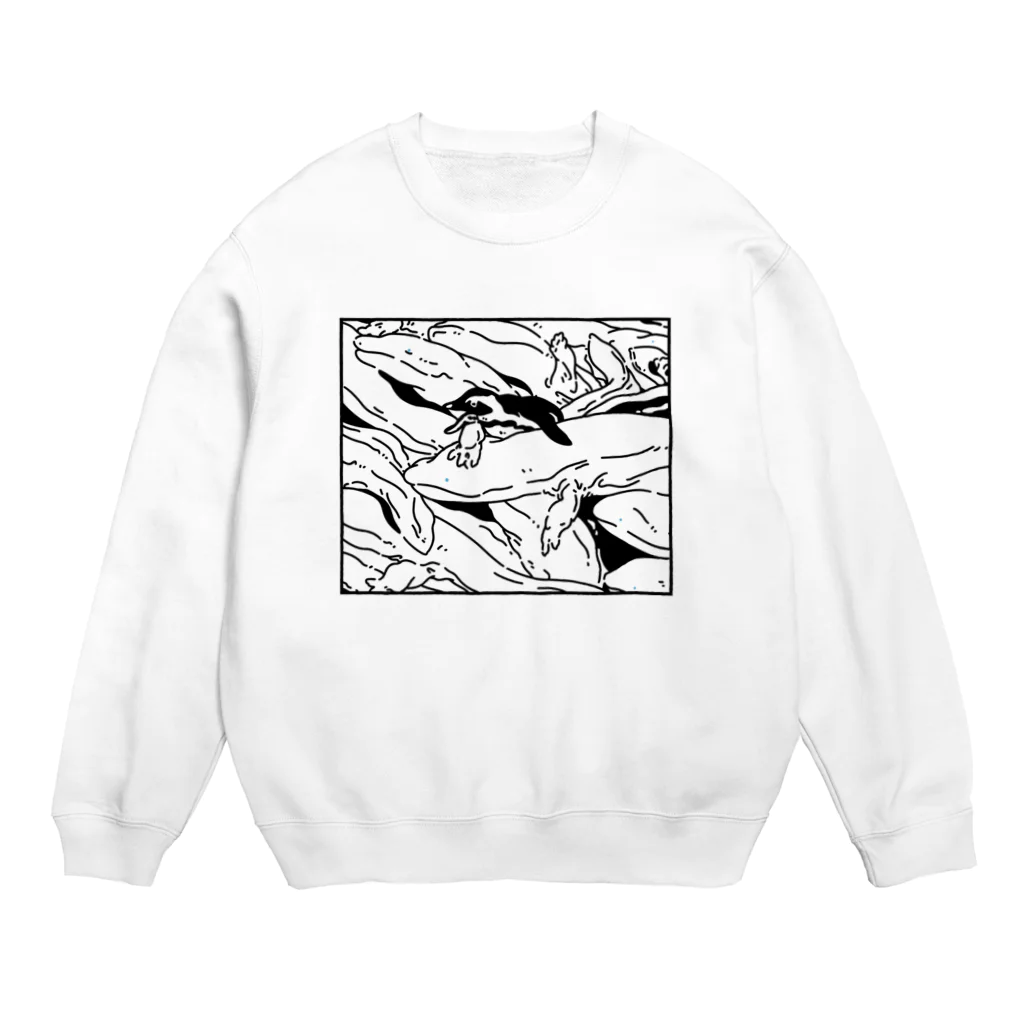 ナイロドノのぎゅうぎゅうオオサンショウウオ Crew Neck Sweatshirt