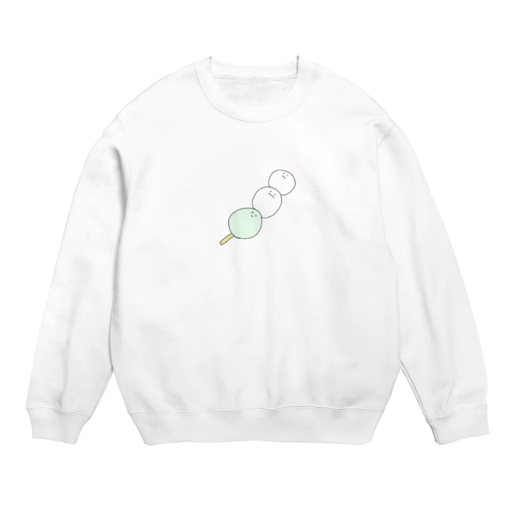 ポケットにビスケット🍪の三色団子らしく色つけた Crew Neck Sweatshirt