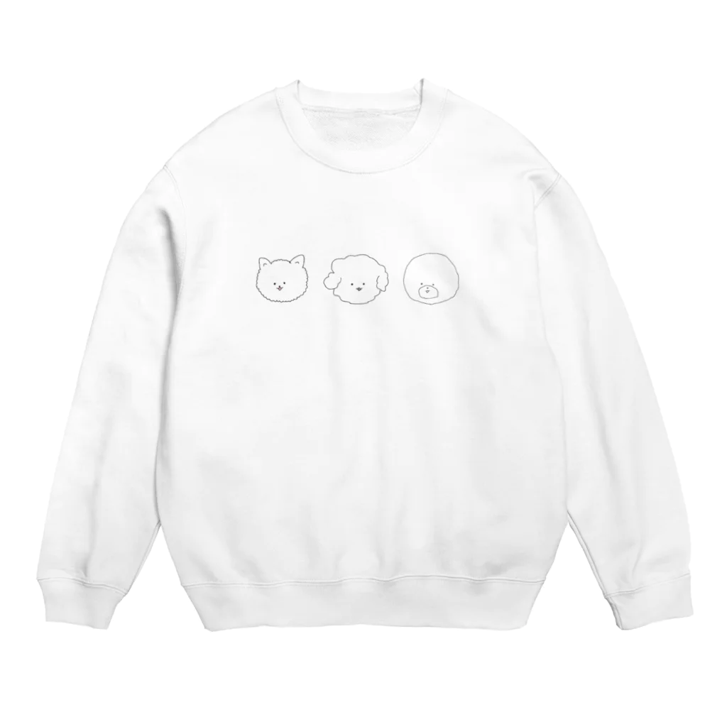 ポケットにビスケット🍪のふわふわ犬 Crew Neck Sweatshirt