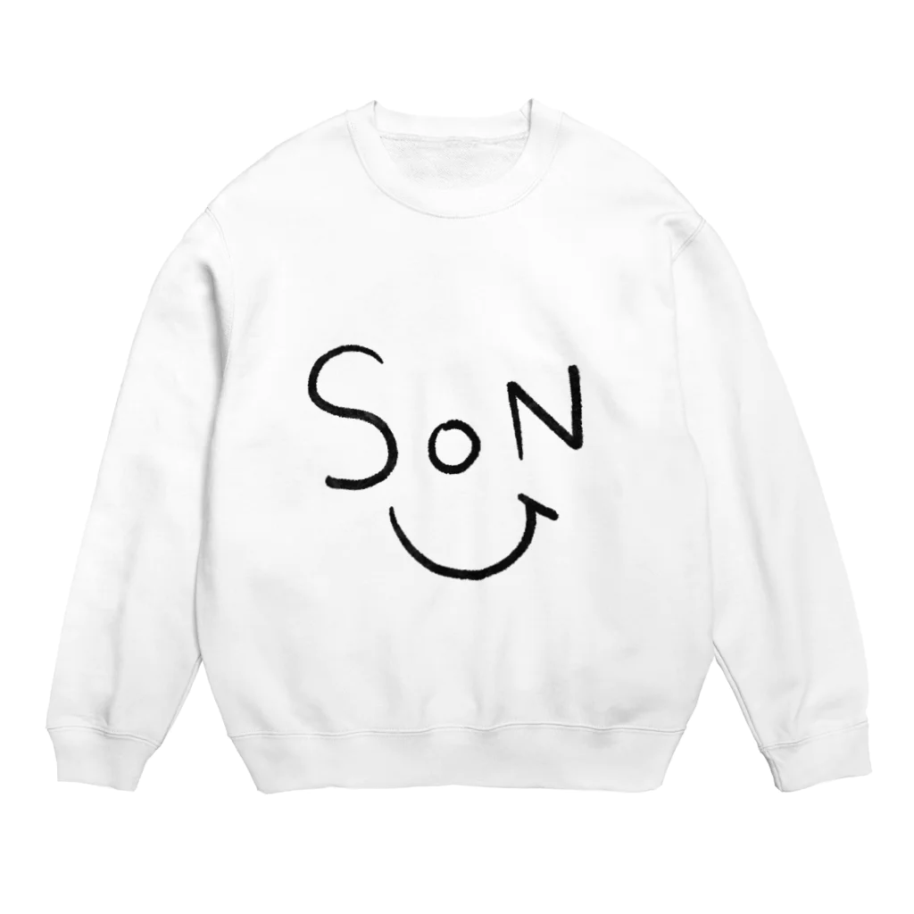 山口県タベスタグラムの仲良し家族。【son】 Crew Neck Sweatshirt