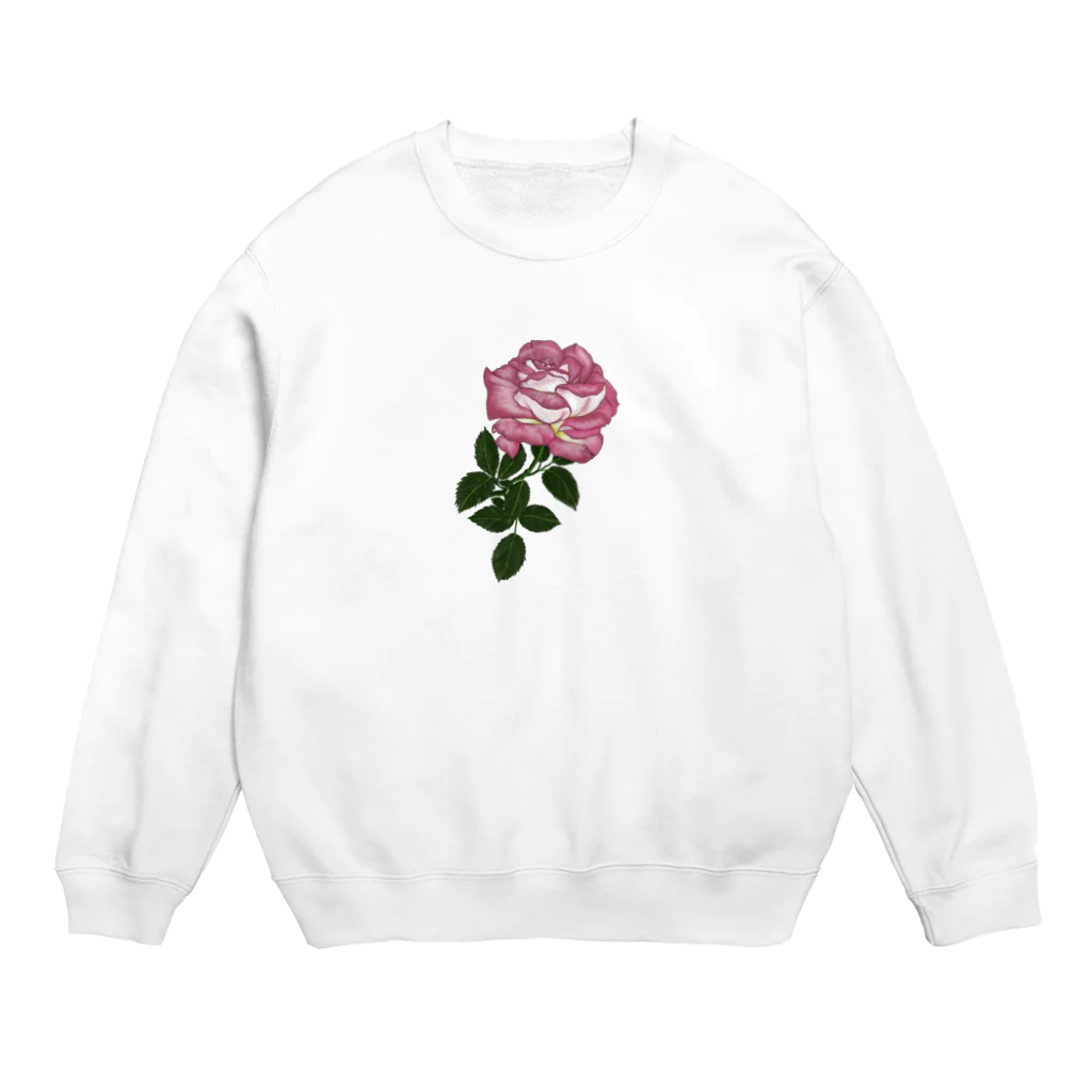 niko's shopの手描きの薔薇 Crew Neck Sweatshirt