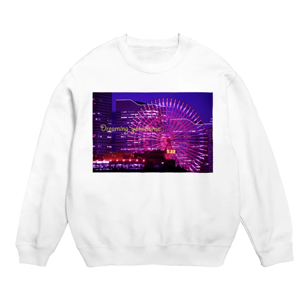 photo-kiokuの横浜夜景４ Crew Neck Sweatshirt