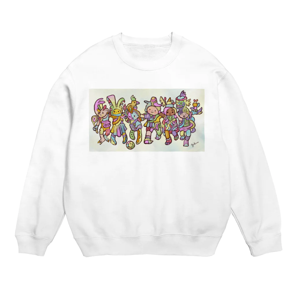 あかるいみらいけんきゅうじょのうちゅうこどもかいぎ。 Crew Neck Sweatshirt