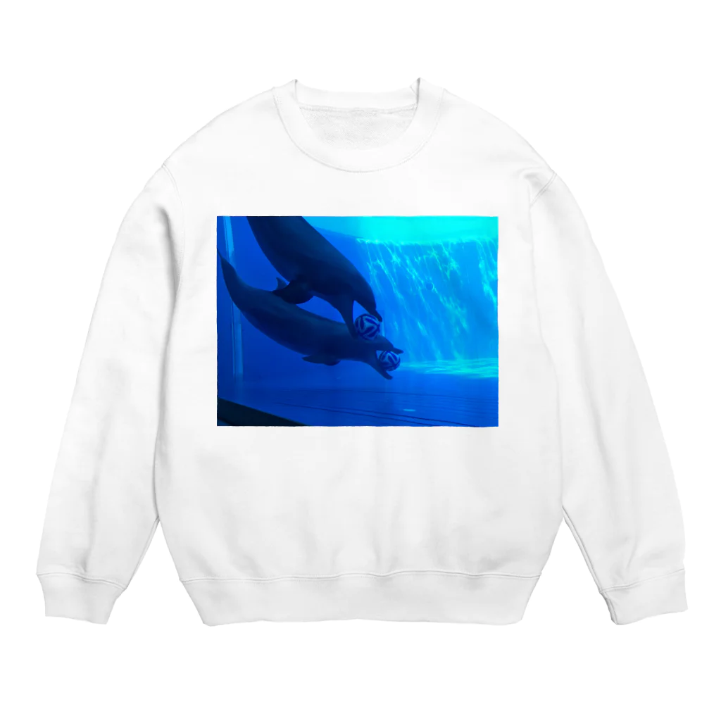 えのもと ともかのイルカはサッカーに夢中 Crew Neck Sweatshirt