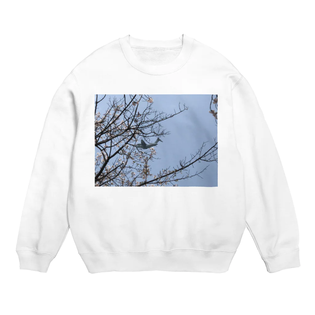 pomwoの飛行機好きなあなたへ Crew Neck Sweatshirt