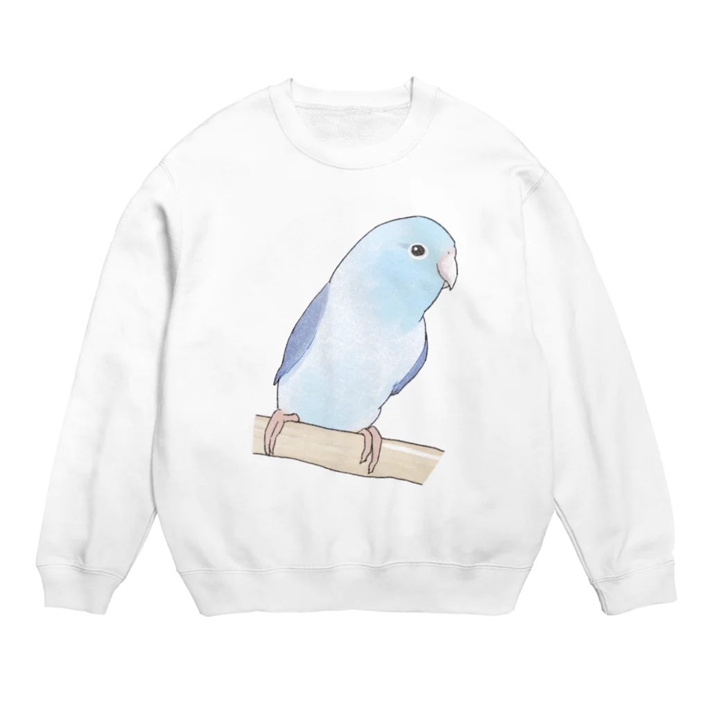 まめるりはことりのおしゃまなマメルリハのるりちゃん【まめるりはことり】 Crew Neck Sweatshirt