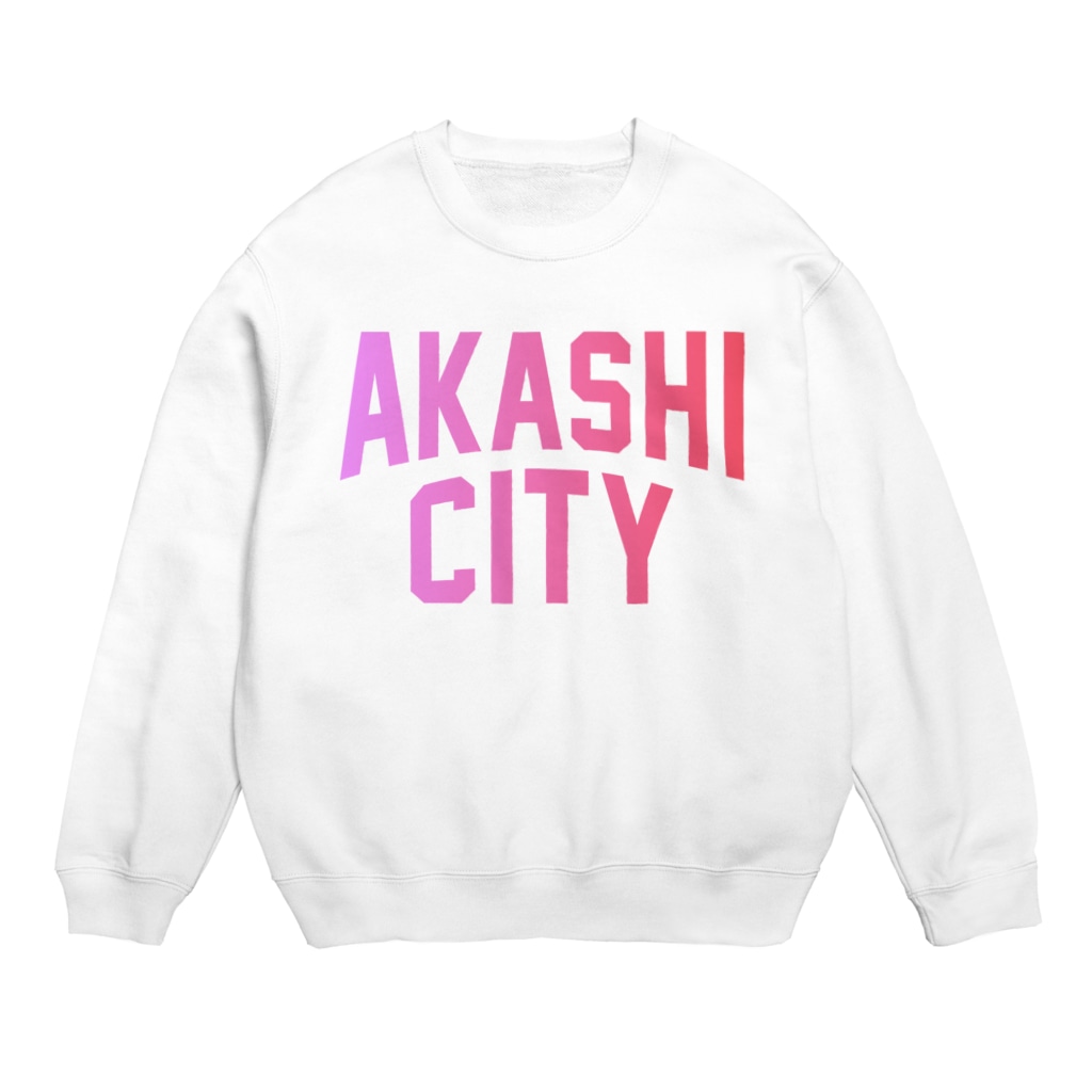 JIMOTO Wear Local Japanの明石市 AKASHI CITY Crew Neck Sweatshirt