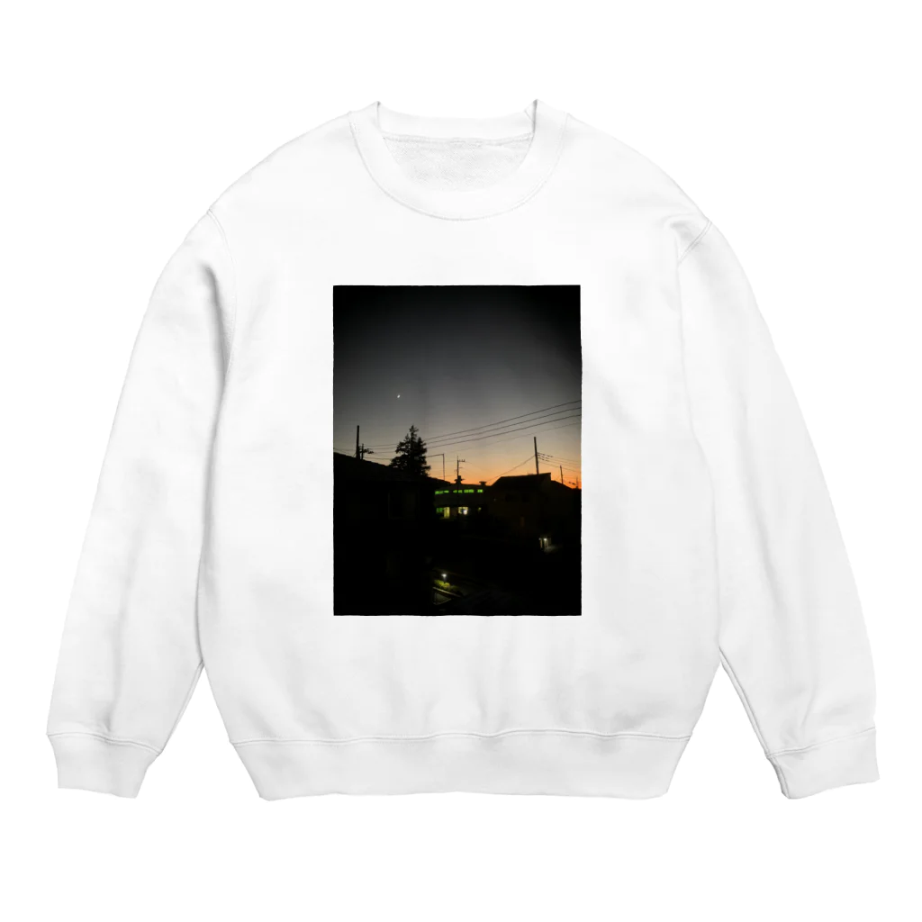 caz_sayouの夕焼け Crew Neck Sweatshirt