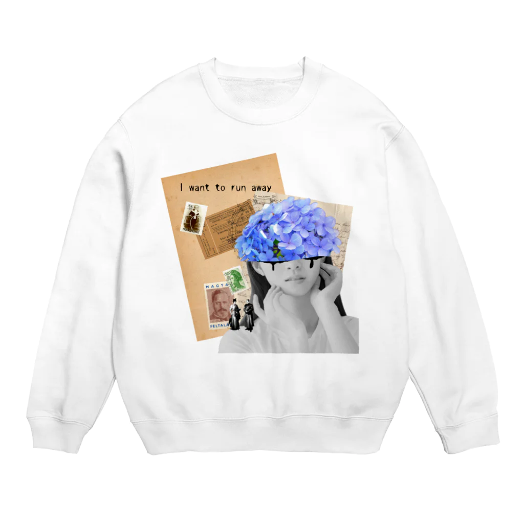 Jackalope Houseの私は逃げ出したい 文字ありVer. Crew Neck Sweatshirt