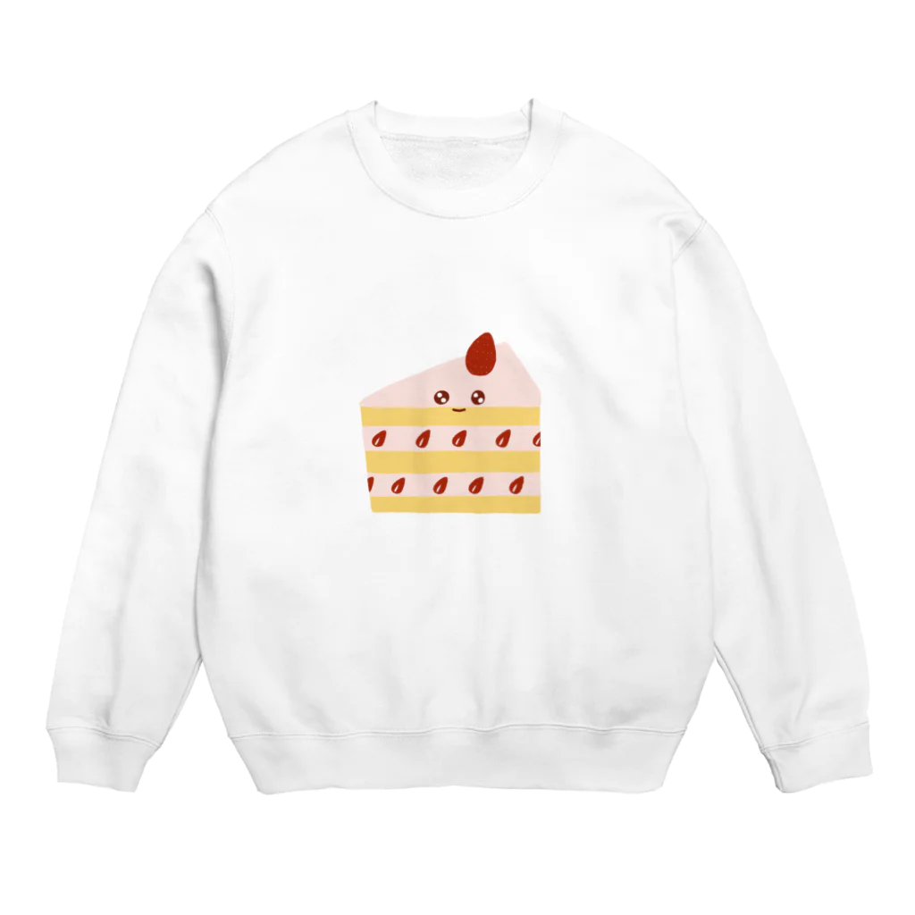 たべもの屋さんのいちごショートケーキちゃん Crew Neck Sweatshirt