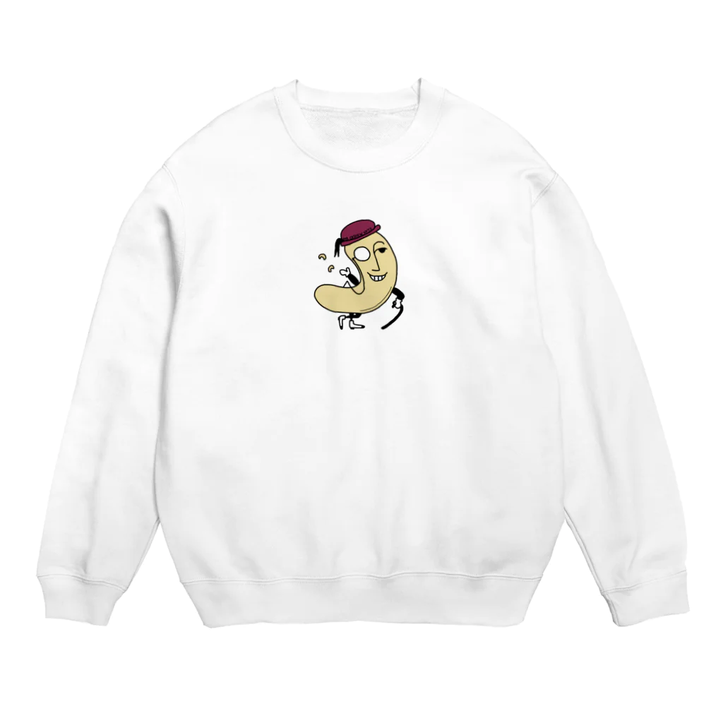 magnoliaのお店(変、シュール、自由)のミスターカシューナッツ スウェット Crew Neck Sweatshirt