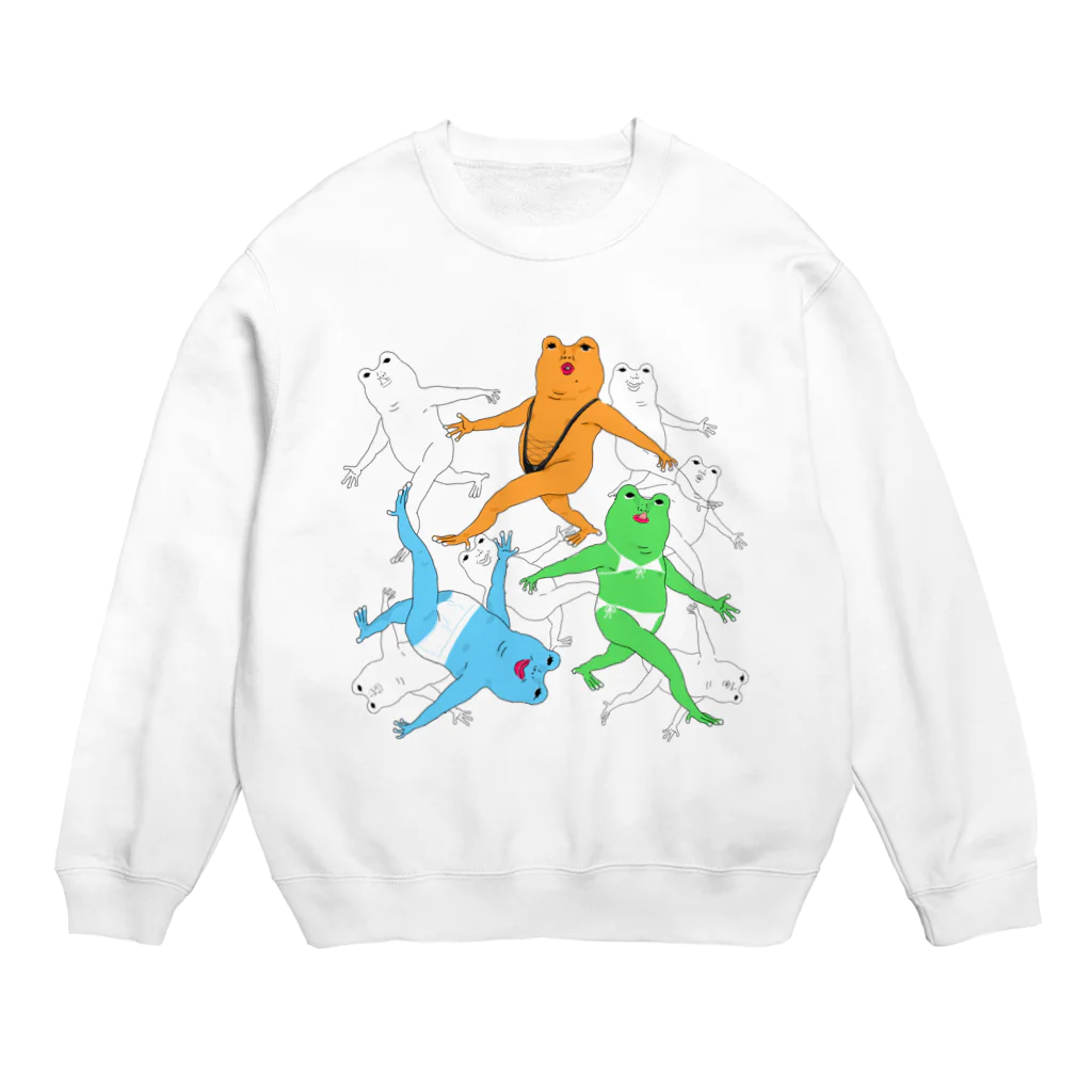 かめ野むし子のカエルちゃん Crew Neck Sweatshirt