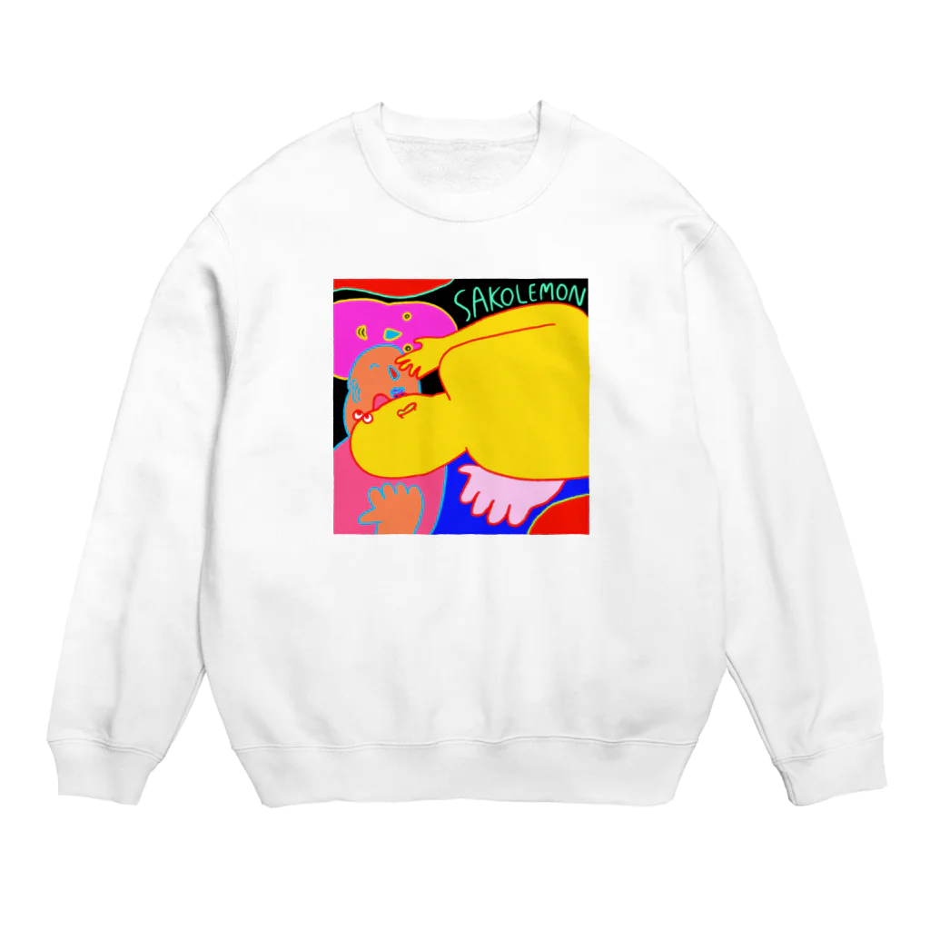  むきむき   地球生活のハロー Crew Neck Sweatshirt