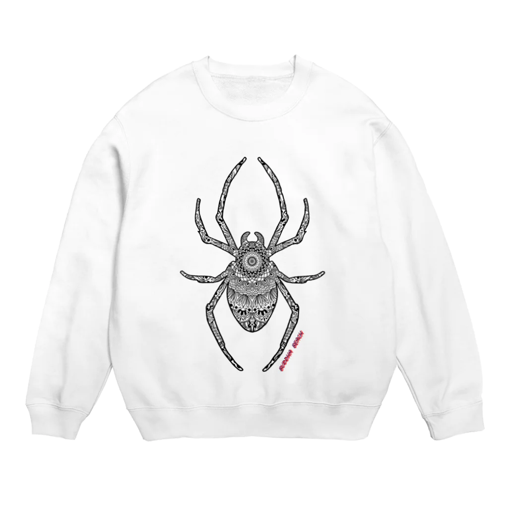 BUDDHA_BEACHの蜘蛛 Crew Neck Sweatshirt