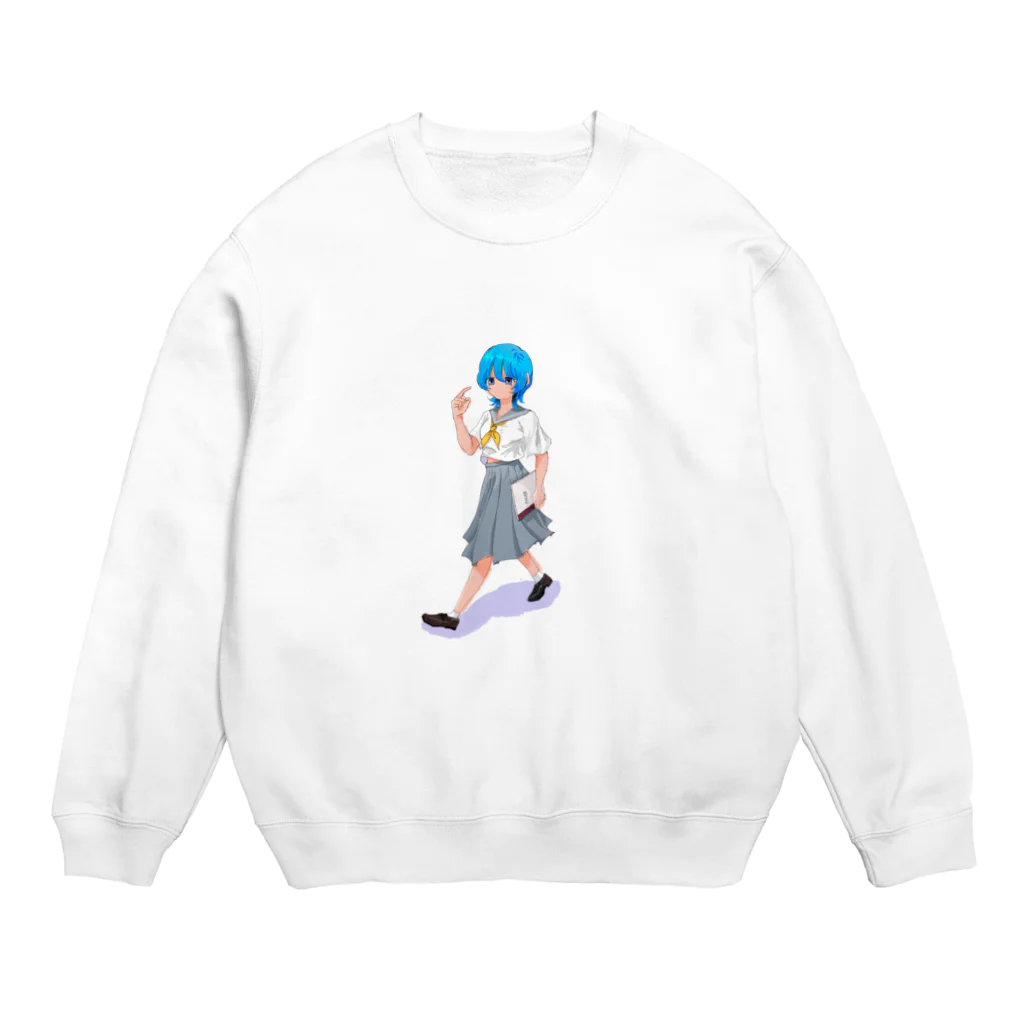 wmatpmentの日直セーラー女の子 Crew Neck Sweatshirt