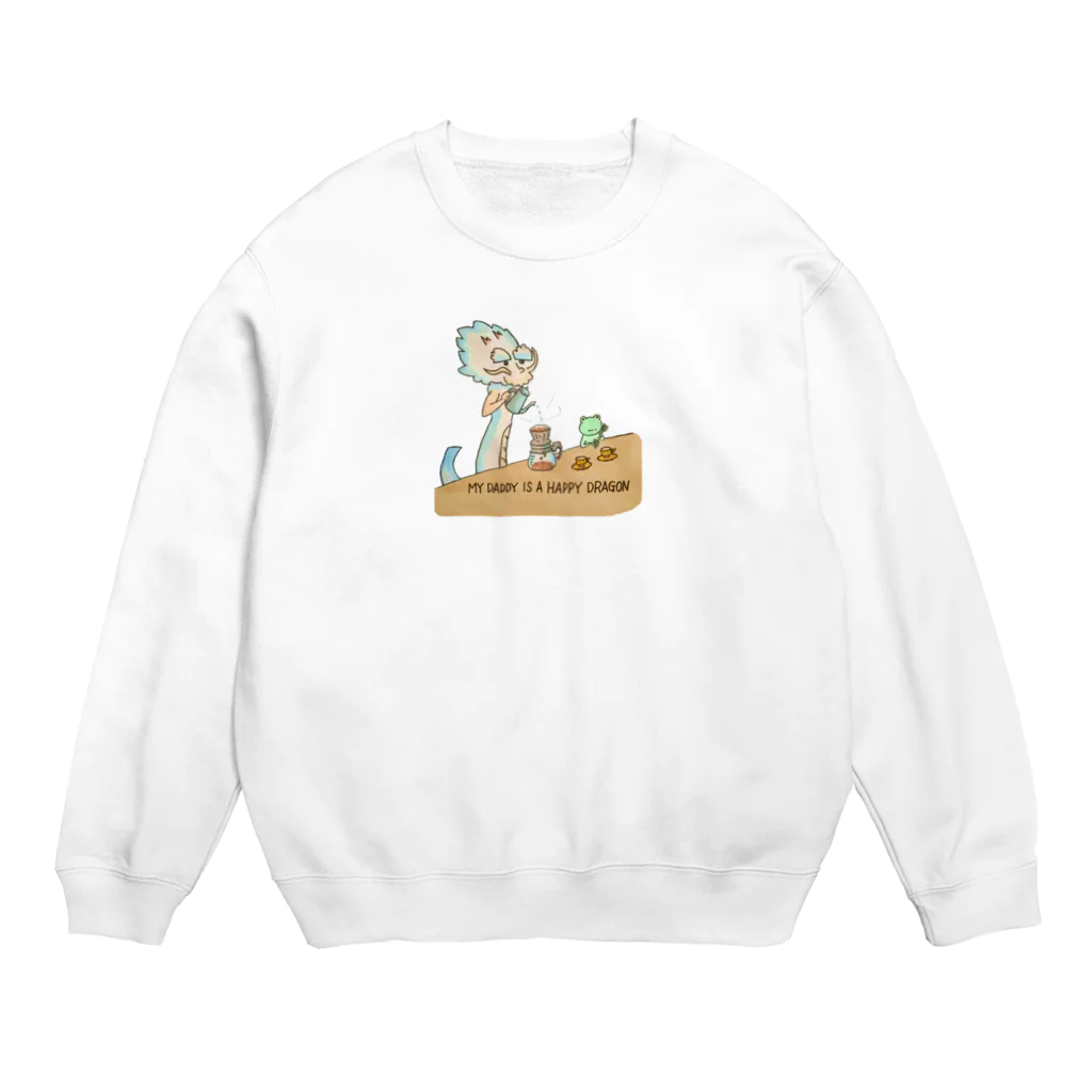 チーム静龍のパパはハッピードラゴン！ Crew Neck Sweatshirt