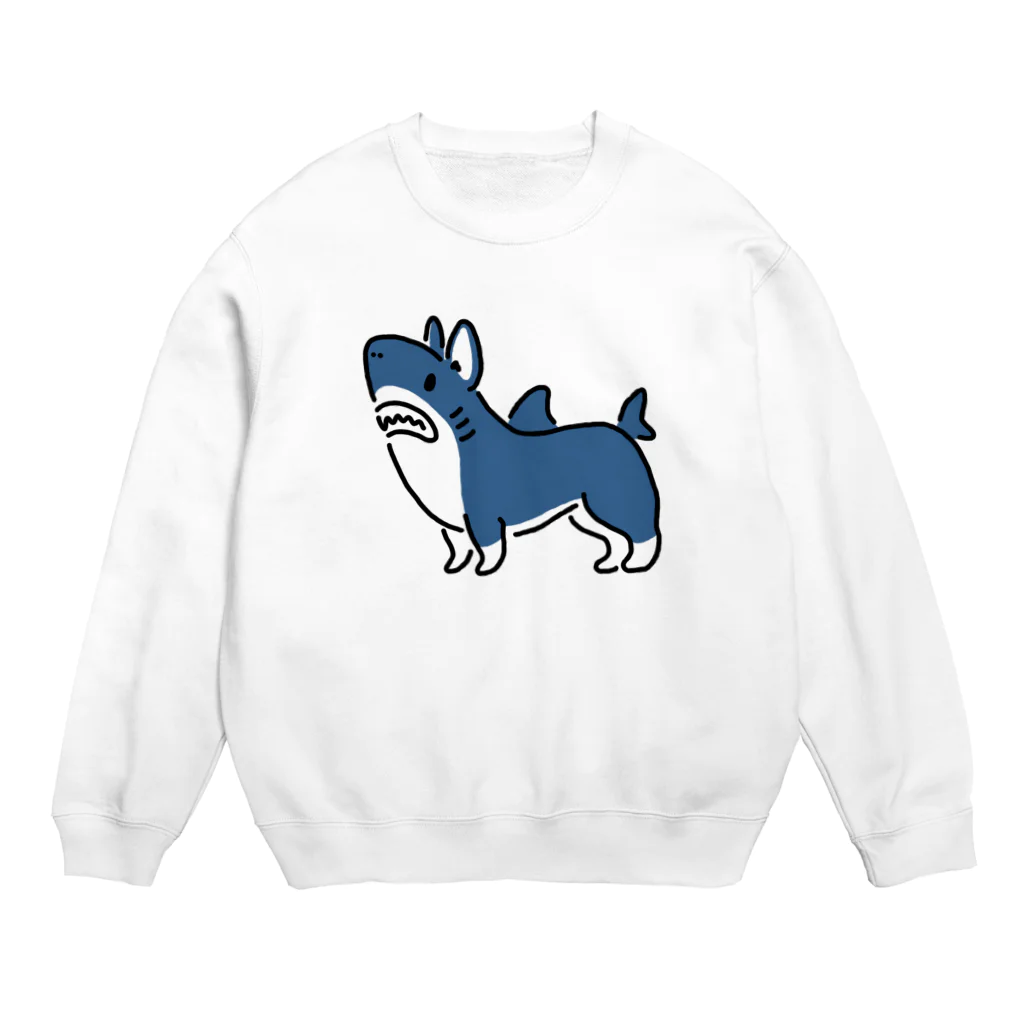 サメ わりとおもいのコーギーシャーク Crew Neck Sweatshirt