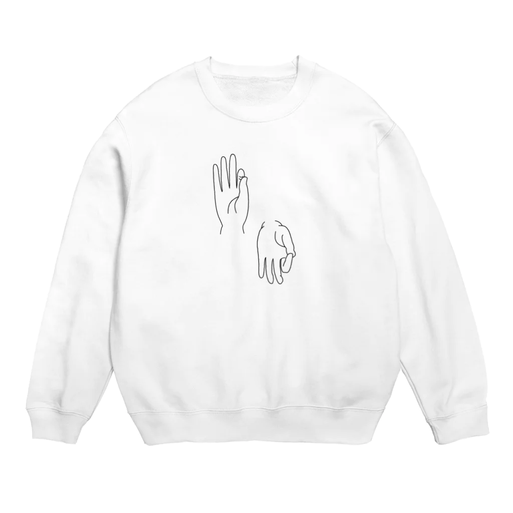 おまめさぼてんのBUDDHA HANDS Crew Neck Sweatshirt