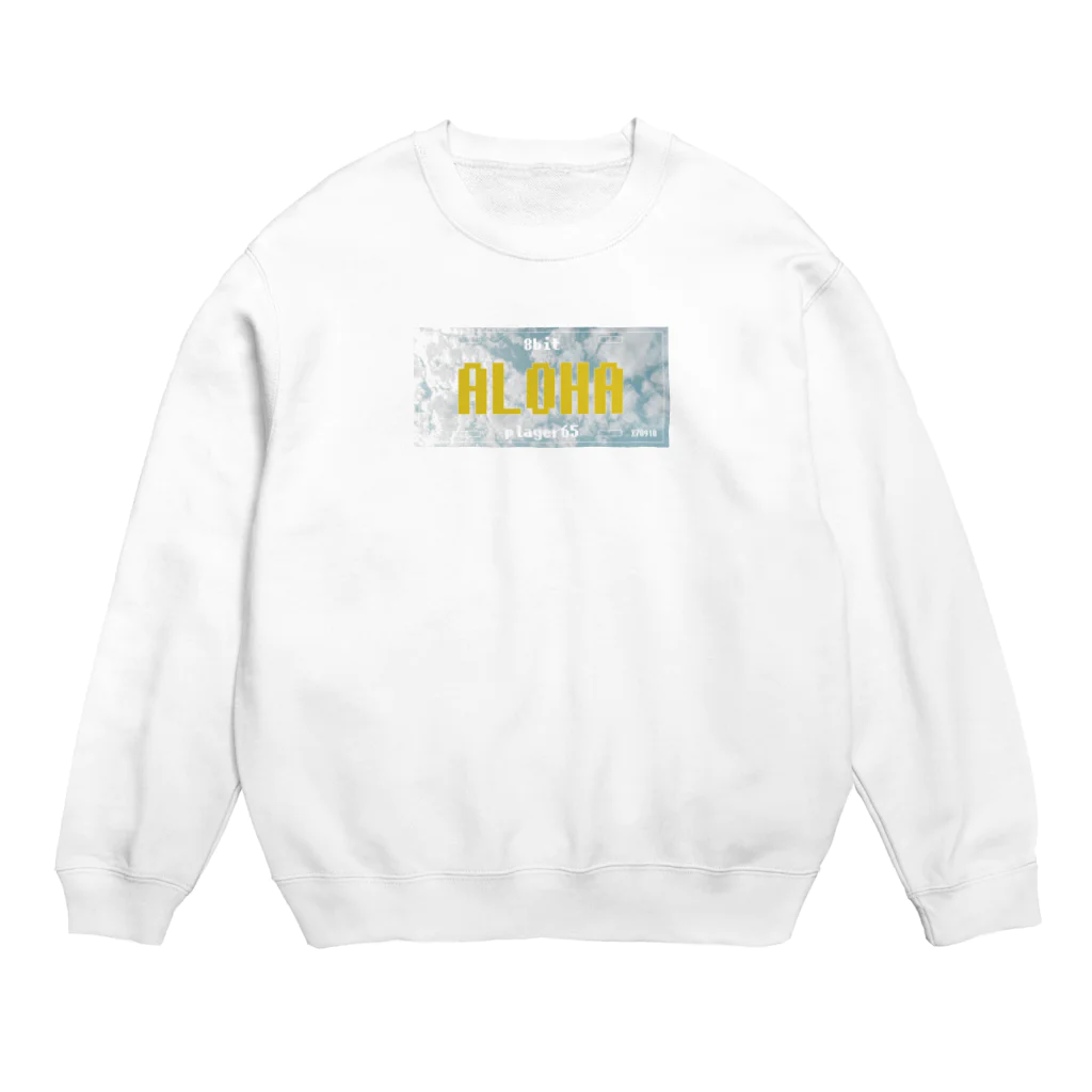 8bit_player65のナンバープレート【ALOHA】 Crew Neck Sweatshirt