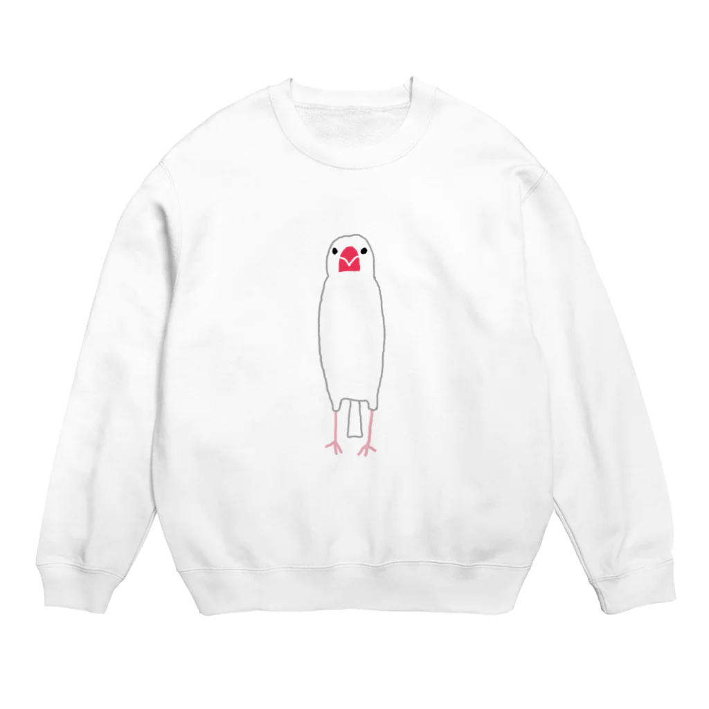 minatoriの文鳥さん(背伸び) Crew Neck Sweatshirt