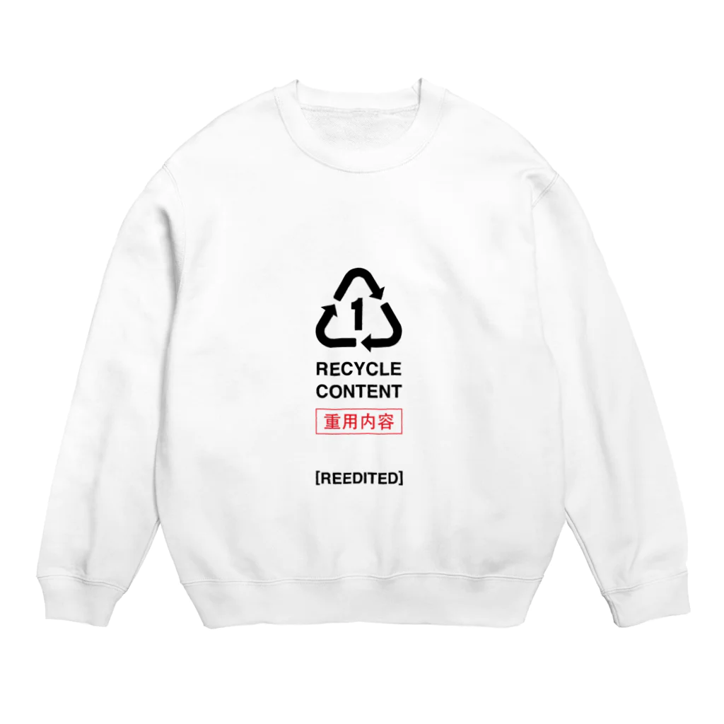 REEDITEDの使いまわされた言葉 Crew Neck Sweatshirt