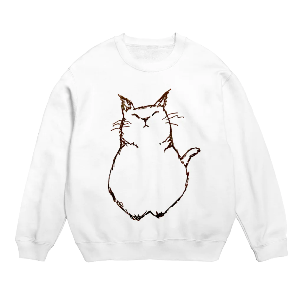 narudahausのデブ猫さん Crew Neck Sweatshirt