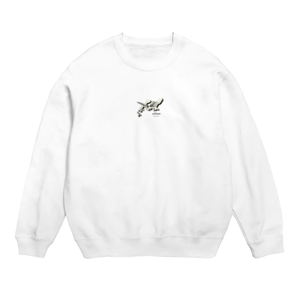 【 ALBINO. 】　Online Store！！のalbino. White Line. Crew Neck Sweatshirt