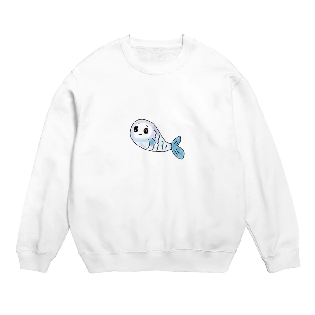 niiの人面魚 Crew Neck Sweatshirt