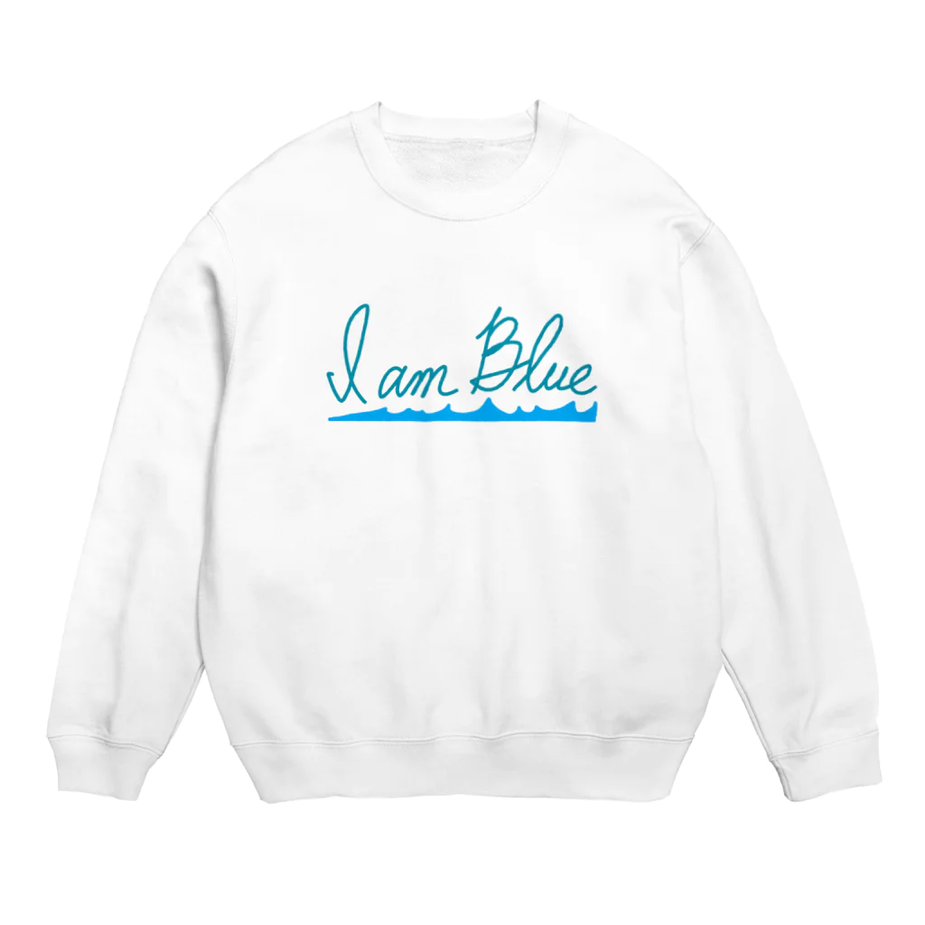 aice07のI am blue Crew Neck Sweatshirt