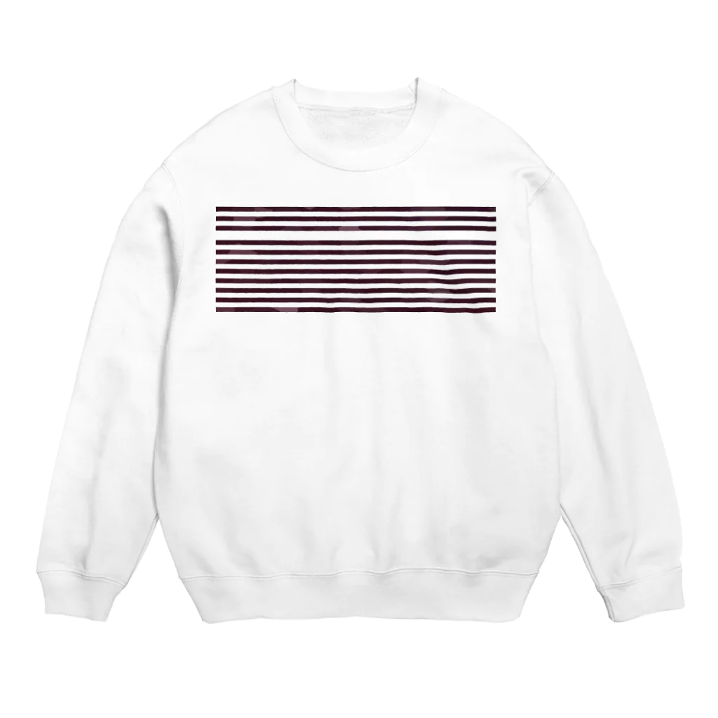 SiMesava's Shopの38ボーダー Crew Neck Sweatshirt