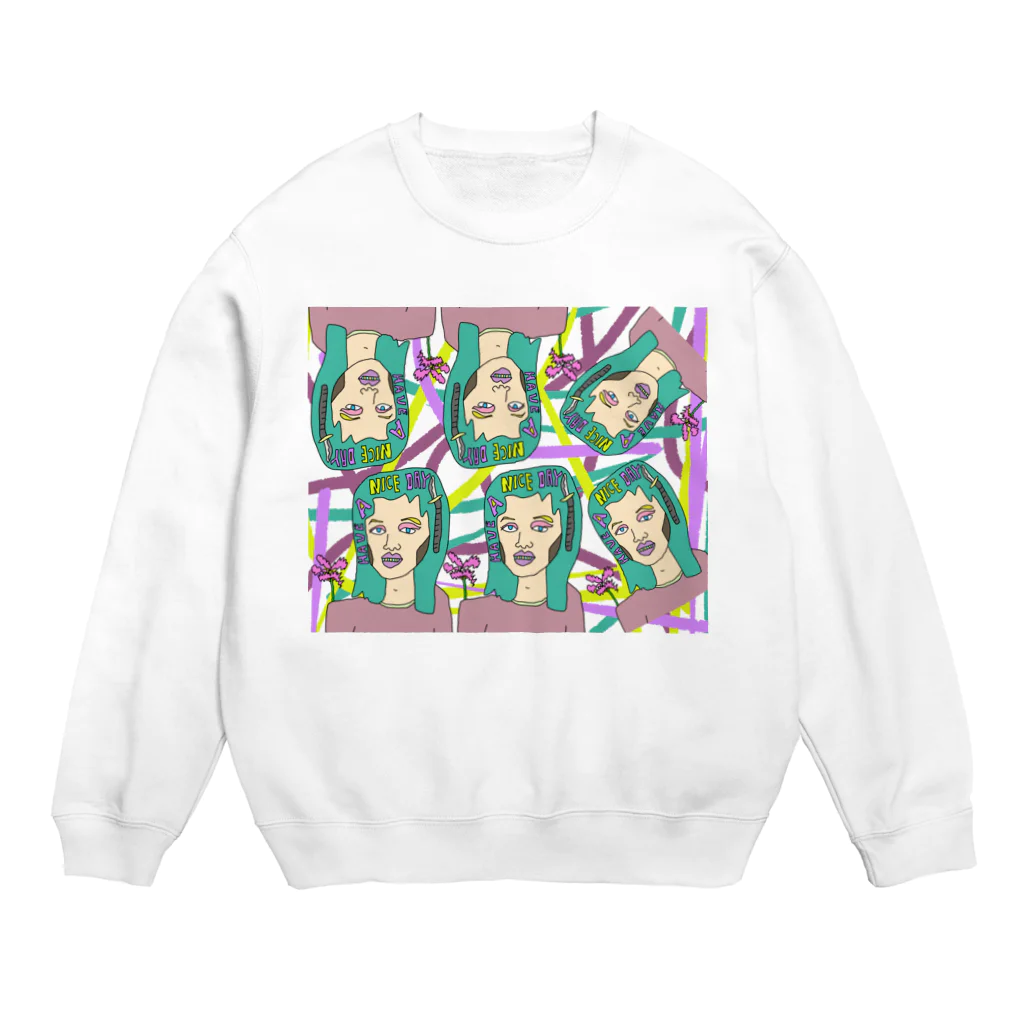 Msto_market a.k.a.ゆるゆる亭のHave a nice day ! Crew Neck Sweatshirt