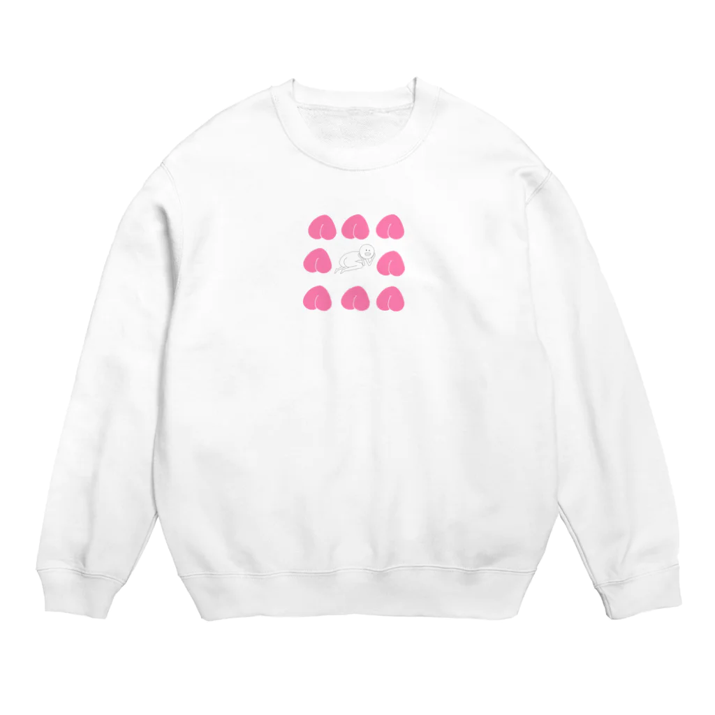 ﾄﾌﾞﾄﾘﾉﾋﾅの桃尻野郎(濃色用) Crew Neck Sweatshirt