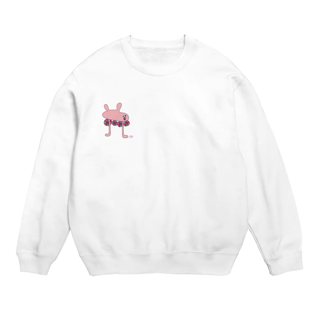 あかねのうさぎくるま。透明 Crew Neck Sweatshirt