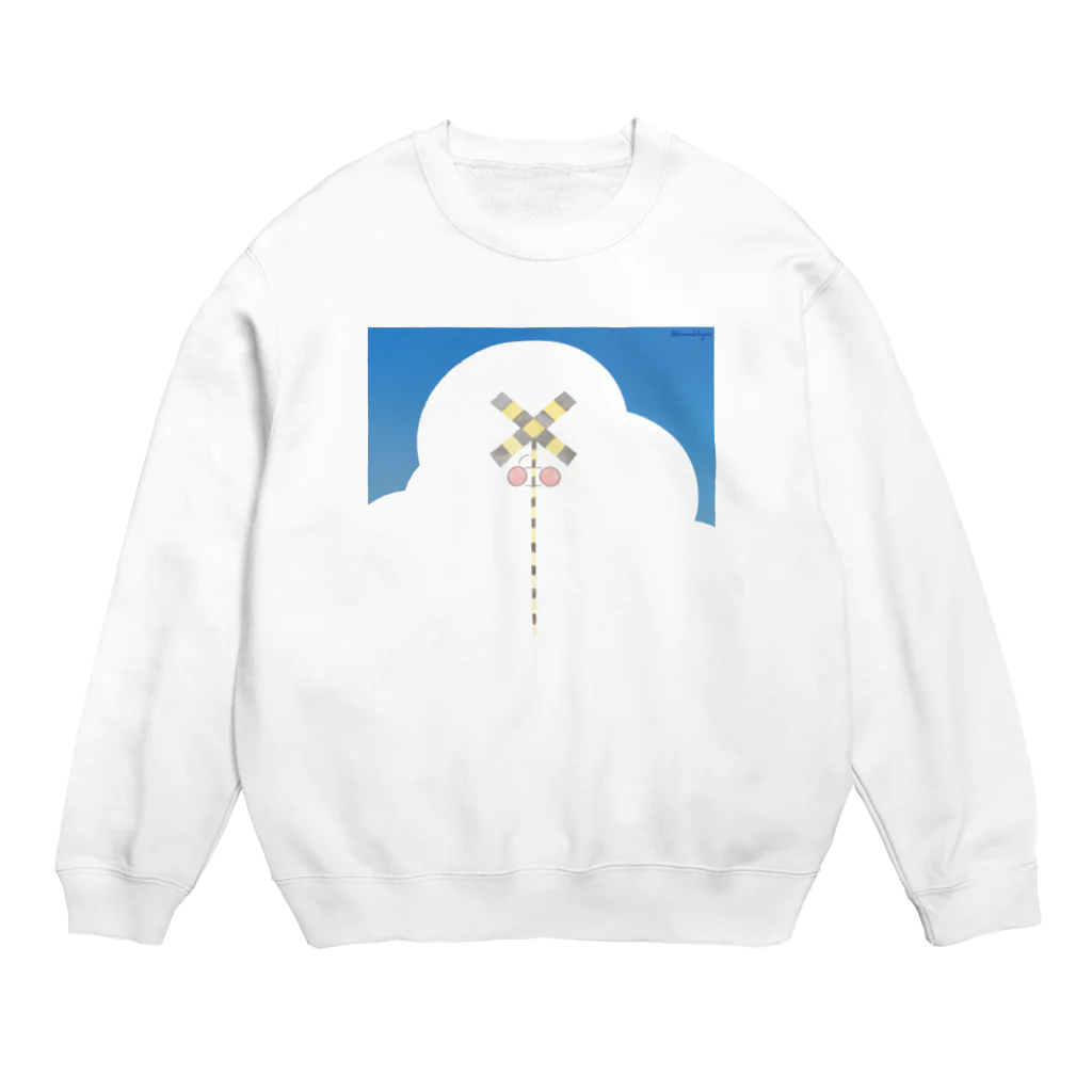 はるまき くじらのあの夏と踏み切り Crew Neck Sweatshirt