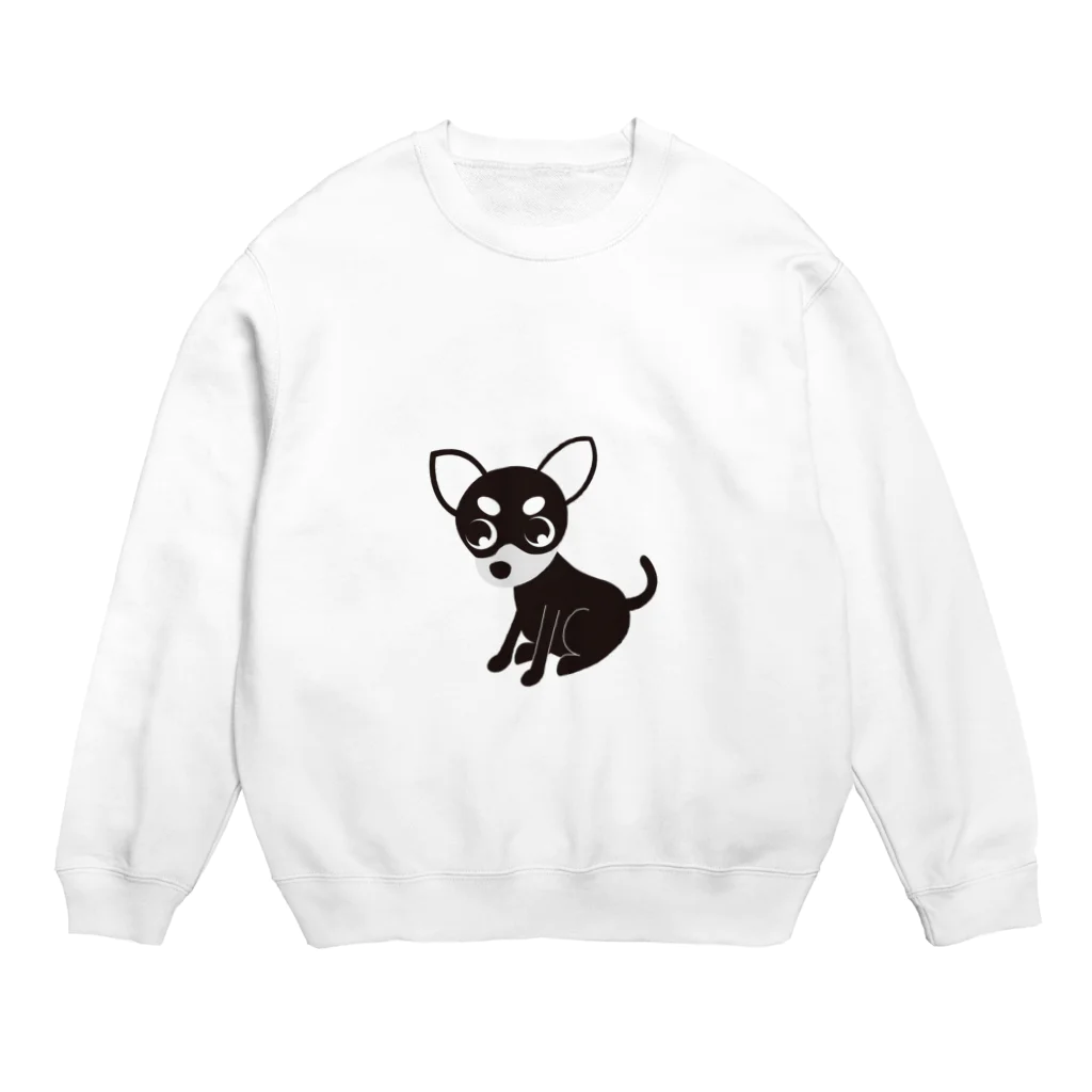 RUNA-RUNAのかわいい★黒チワワ Crew Neck Sweatshirt