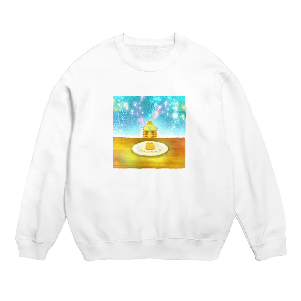 どるちぇ＊うさぎの《イラスト14》＊かめくんとパンケーキ＊ Crew Neck Sweatshirt