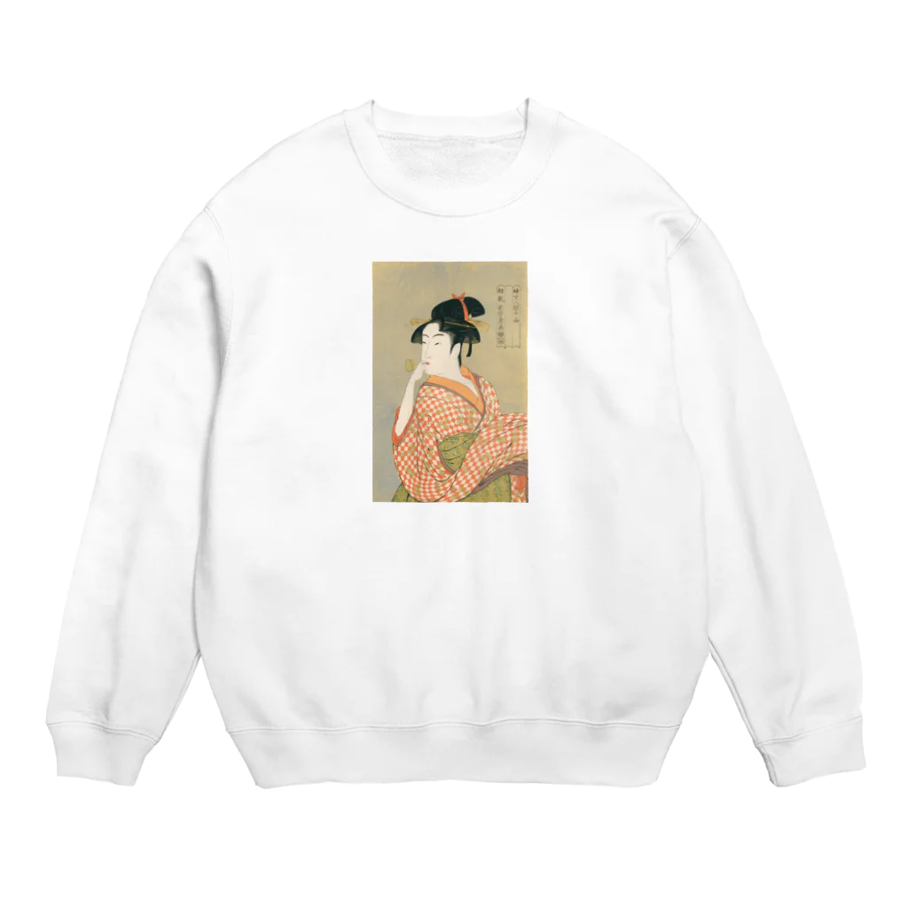 bileeのビードロを吹く娘　utamaro Crew Neck Sweatshirt