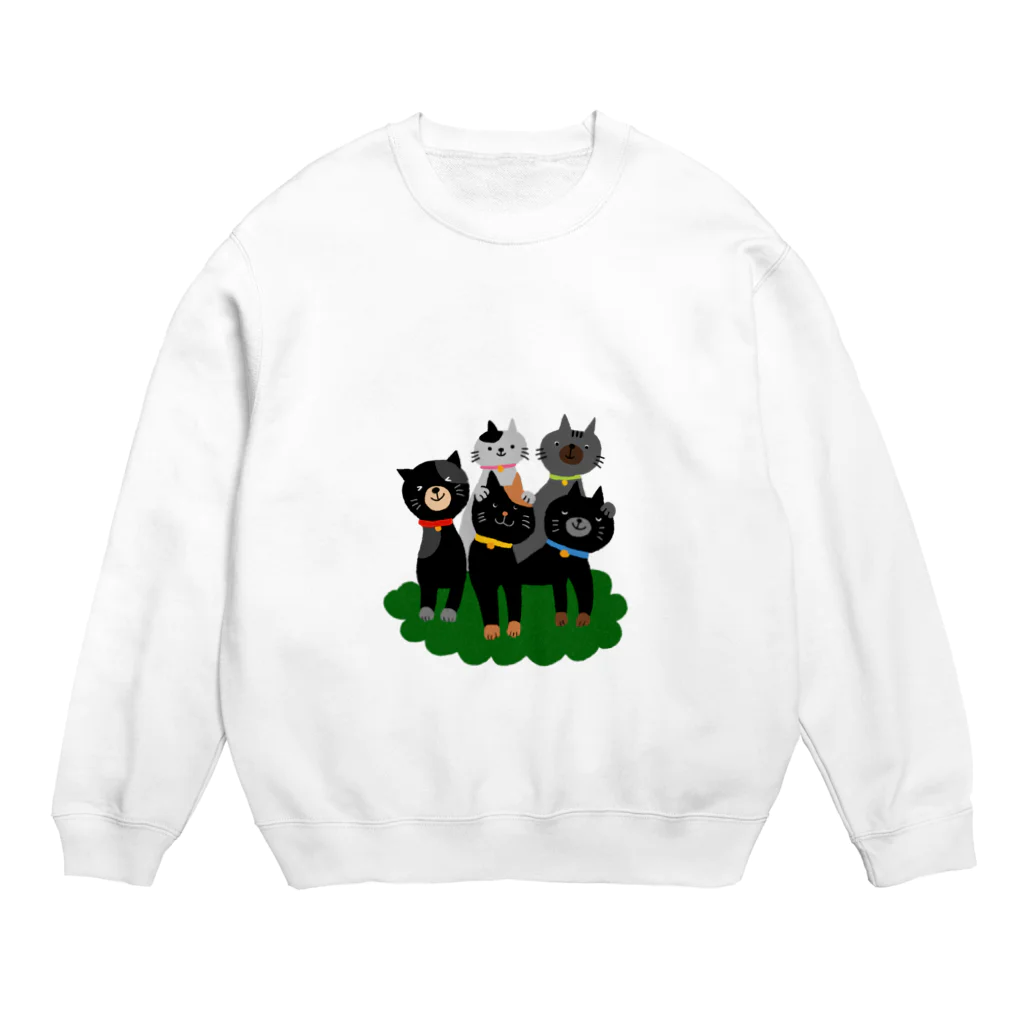 黒宮　望美のねこねこ集合！ Crew Neck Sweatshirt