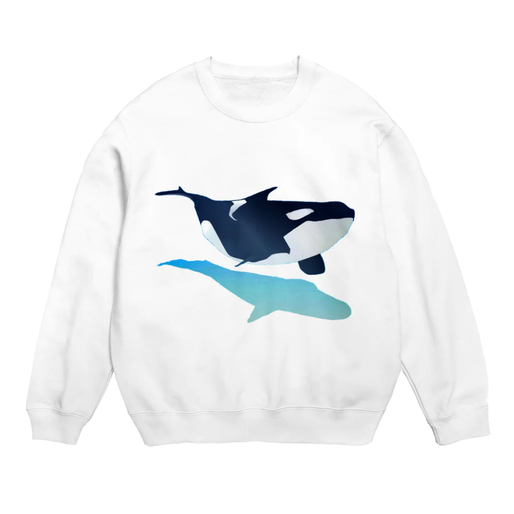 チェルチャンのパワーポイントで描いたシャチ Crew Neck Sweatshirt